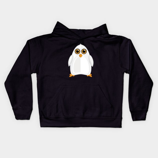 White Penguin Kids Hoodie by adamzworld